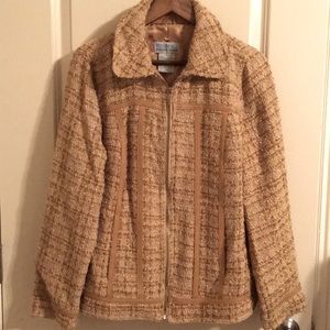 Bradley Bayou Sparkle Tweed Jacket tan sparkle